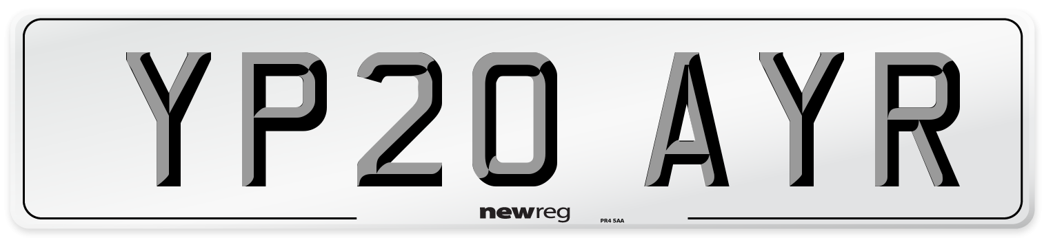 YP20 AYR Number Plate from New Reg